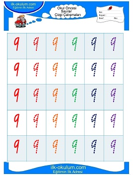 Çocuklar İçin Çizgi Çalışma Sayfaları 